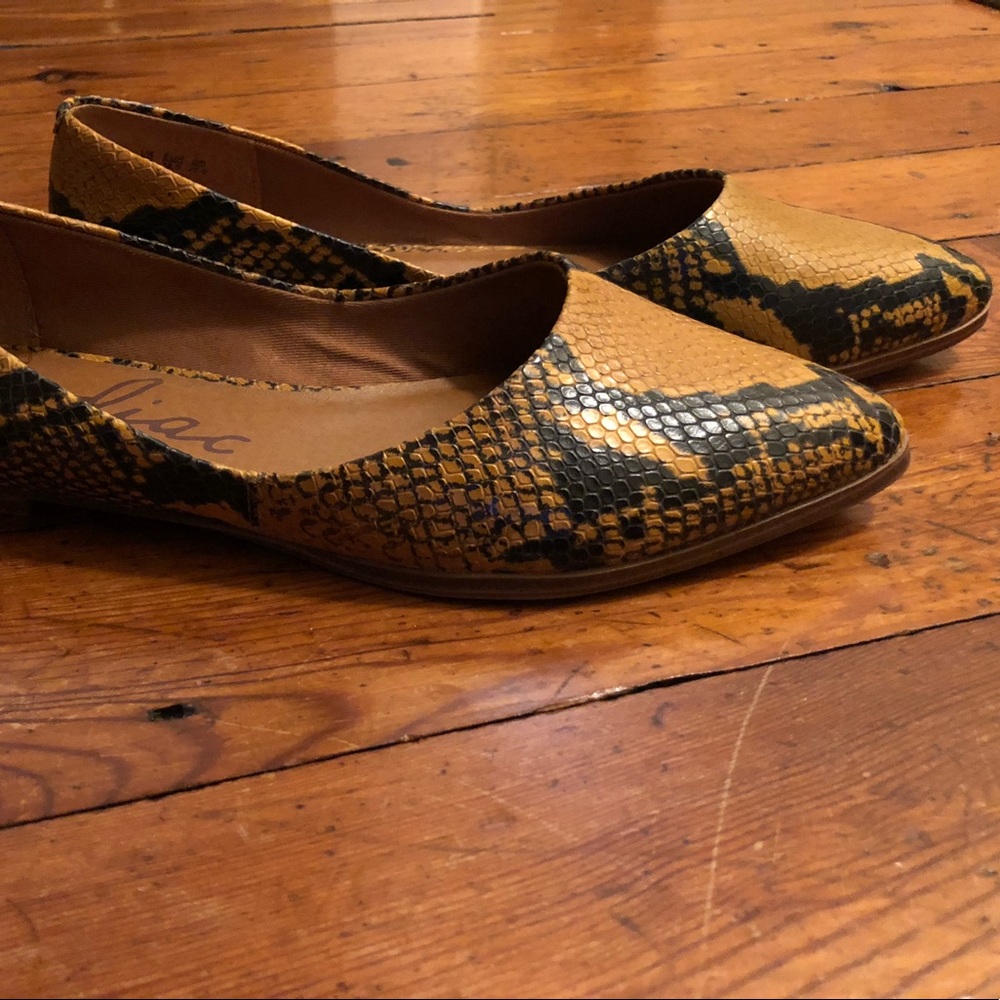 Snakeskin Zodiac Flats - Unworn
